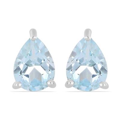 NATURAL BLUE SAPPHIRE GEMSTONE EARRINGS IN 925 STERLING SILVER